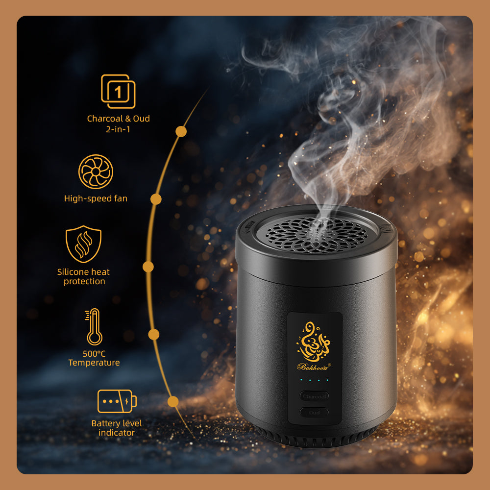 Ouslan rechargeable avec 2 Option (Oud et Charbon) Original