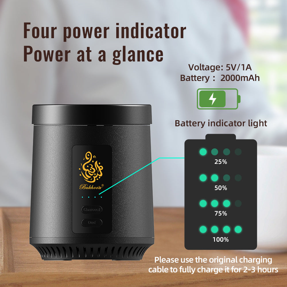 Ouslan rechargeable avec 2 Option (Oud et Charbon) Original