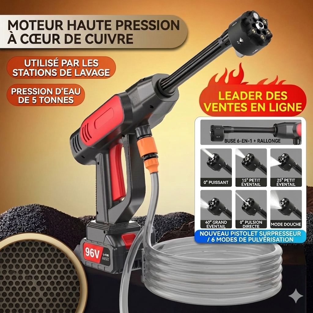 Cracheur grand format 96 V avec deux batterie, avec manette ￼￼￼