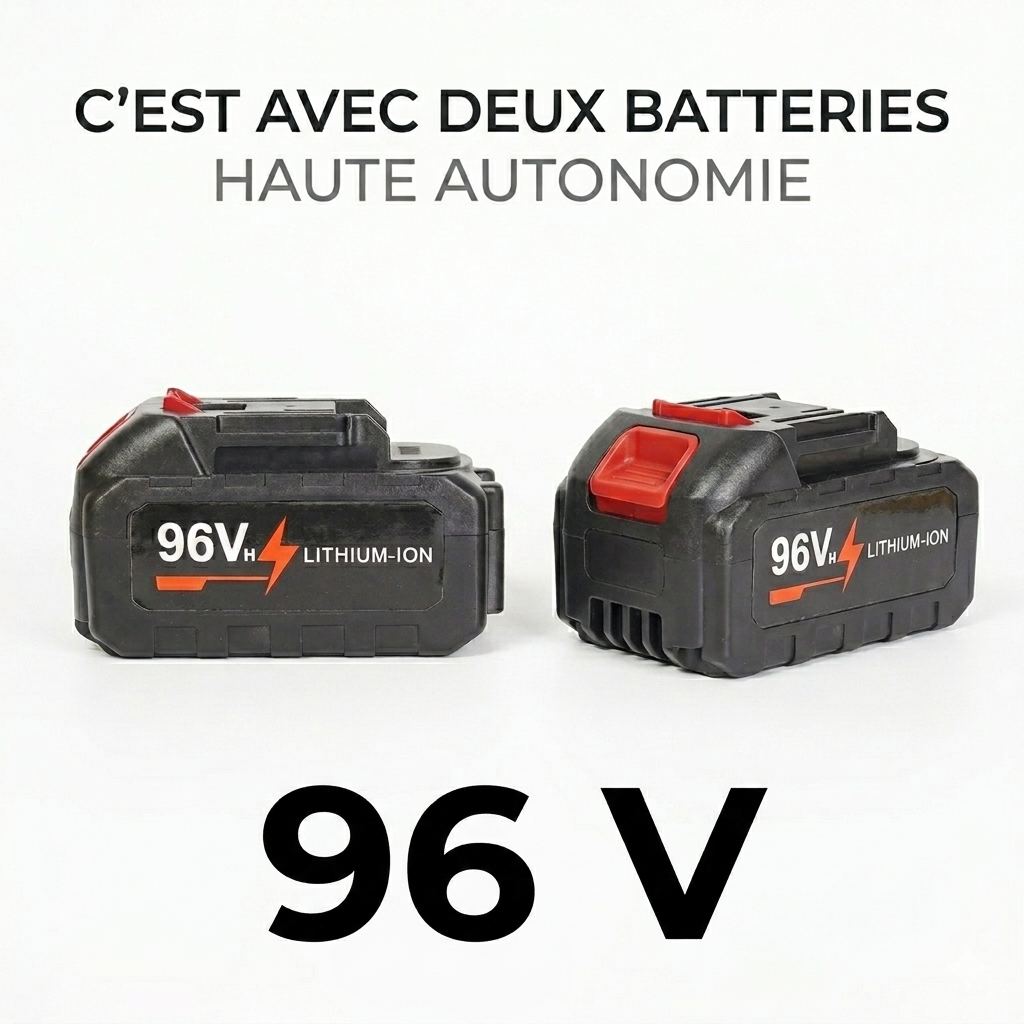 Cracheur grand format 96 V avec deux batterie, avec manette ￼￼￼
