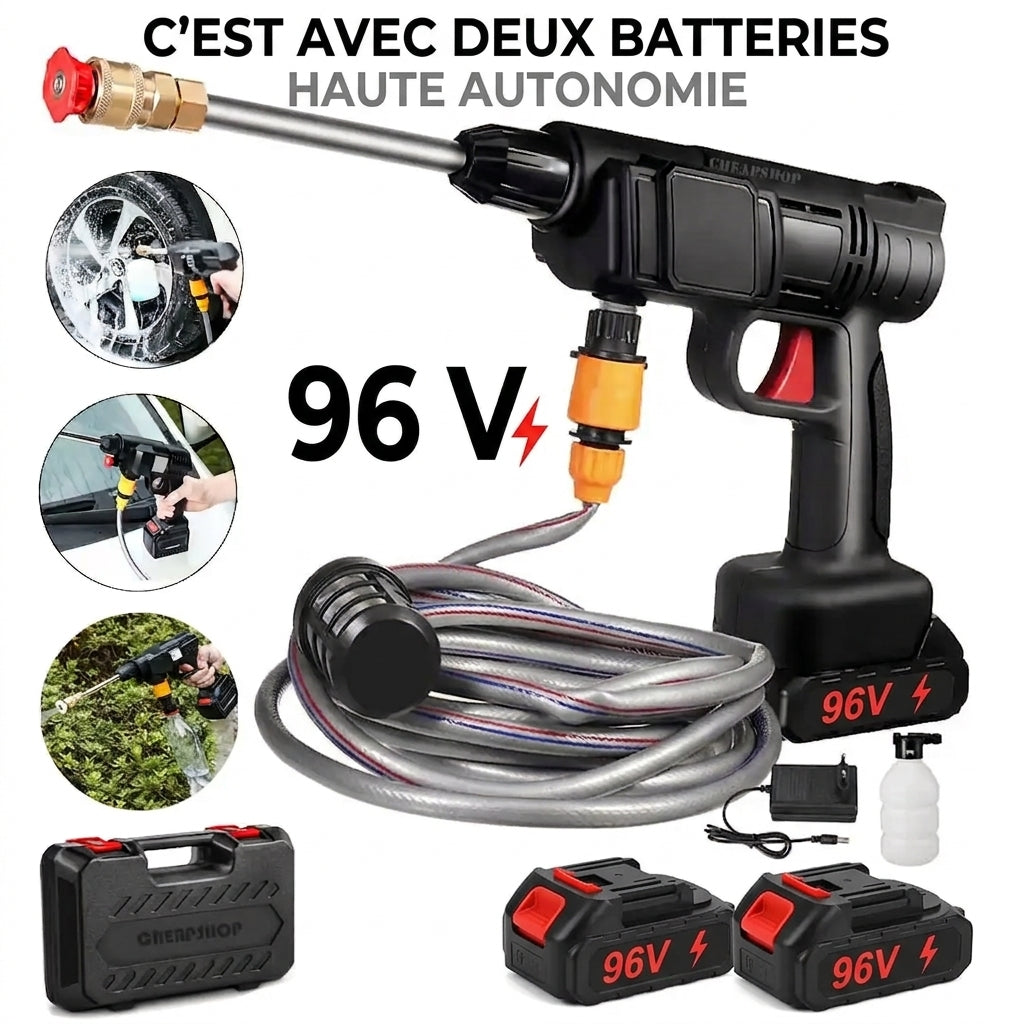 Pistolet de lavage haute pression avec 2 batterie et sa manette